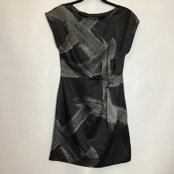 Satin Feel Printed Dress - Picture 1 of 8